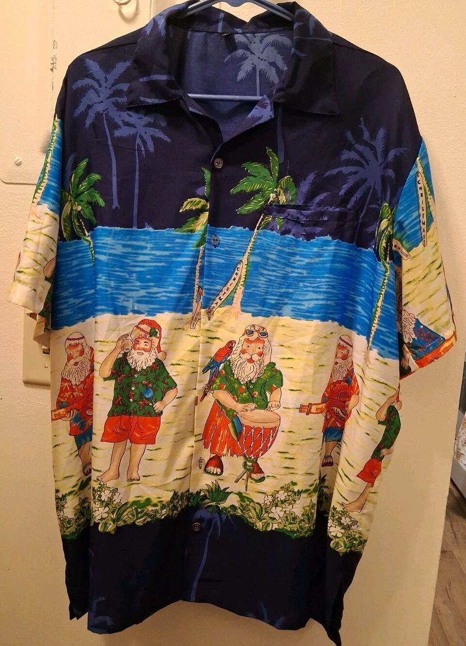 Rima Caribbean Christmas Hawaiian Shirt XL Santa Version HoHoHo